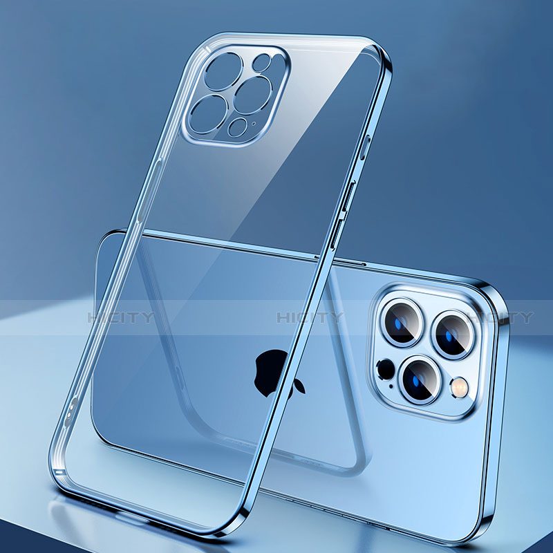 Coque Ultra Fine TPU Souple Housse Etui Transparente H04 pour Apple iPhone 14 Pro Max Bleu Plus