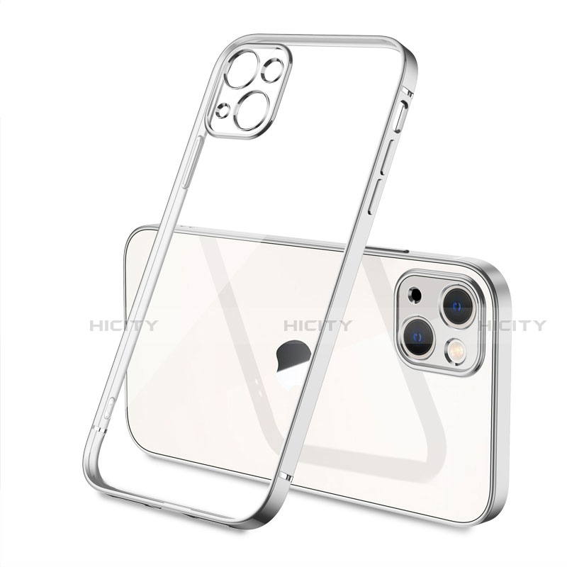 Coque Ultra Fine TPU Souple Housse Etui Transparente H04 pour Apple iPhone 15 Argent Plus