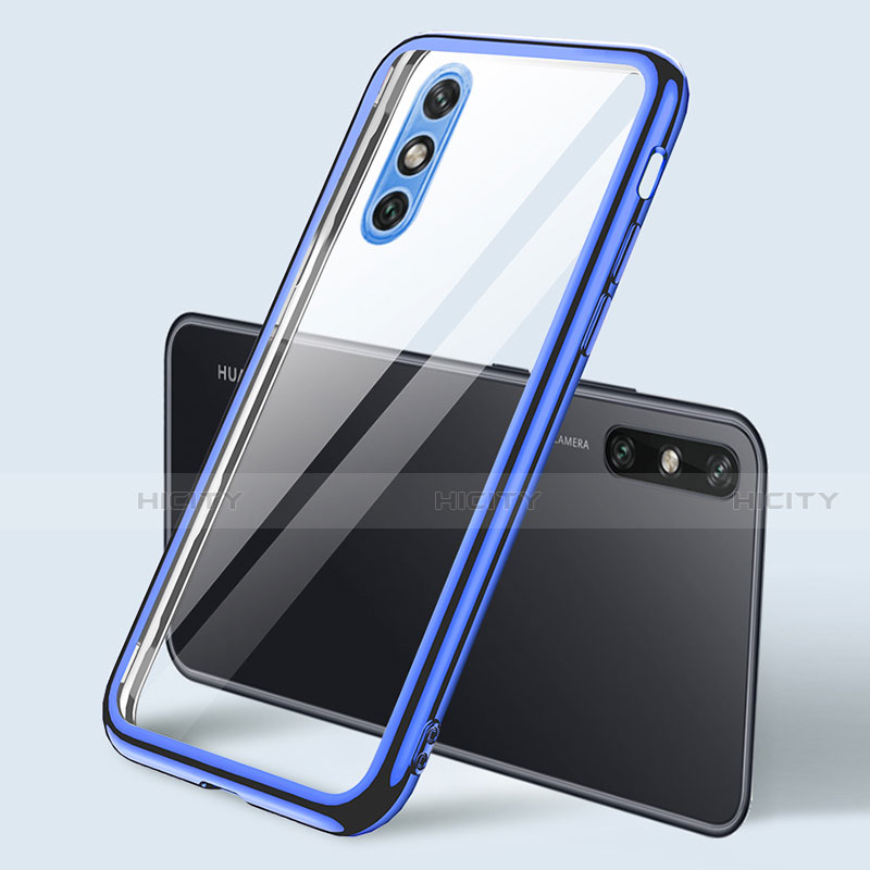 Coque Ultra Fine TPU Souple Housse Etui Transparente H04 pour Huawei Enjoy 10e Bleu Plus