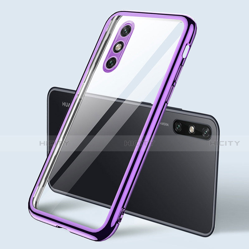 Coque Ultra Fine TPU Souple Housse Etui Transparente H04 pour Huawei Enjoy 10e Violet Plus