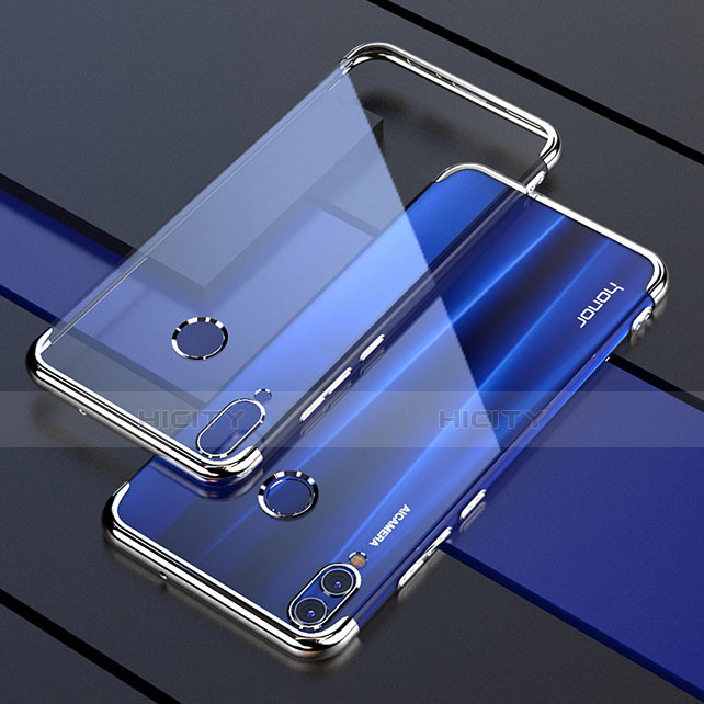 Coque Ultra Fine TPU Souple Housse Etui Transparente H04 pour Huawei Honor V10 Lite Argent Plus