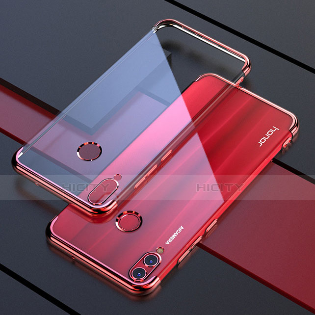 Coque Ultra Fine TPU Souple Housse Etui Transparente H04 pour Huawei Honor V10 Lite Rouge Plus