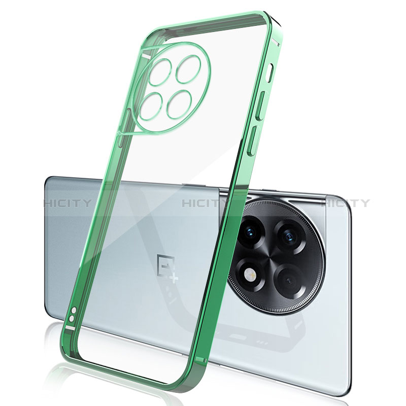 Coque Ultra Fine TPU Souple Housse Etui Transparente H04 pour OnePlus 11 5G Vert Plus