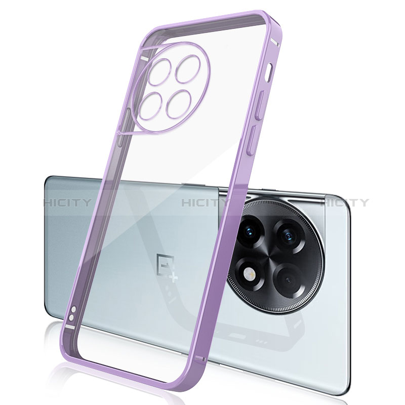 Coque Ultra Fine TPU Souple Housse Etui Transparente H04 pour OnePlus 11 5G Violet Plus