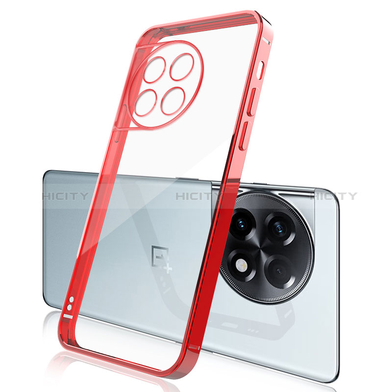 Coque Ultra Fine TPU Souple Housse Etui Transparente H04 pour OnePlus Ace 2 5G Rouge Plus