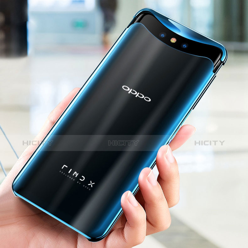 Coque Ultra Fine TPU Souple Housse Etui Transparente H04 pour Oppo Find X Bleu Plus