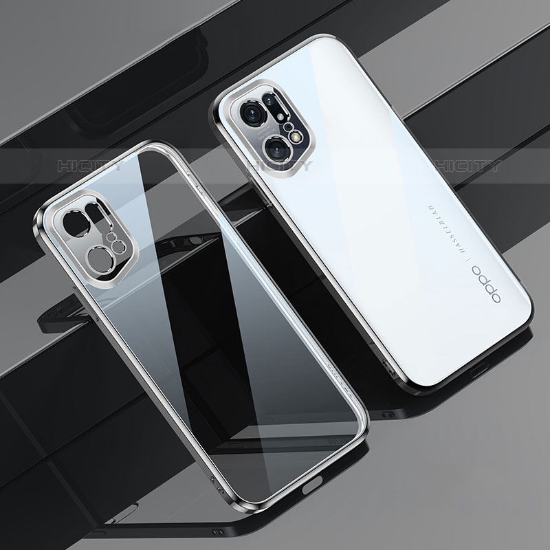 Coque Ultra Fine TPU Souple Housse Etui Transparente H04 pour Oppo Find X5 Pro 5G Argent Plus