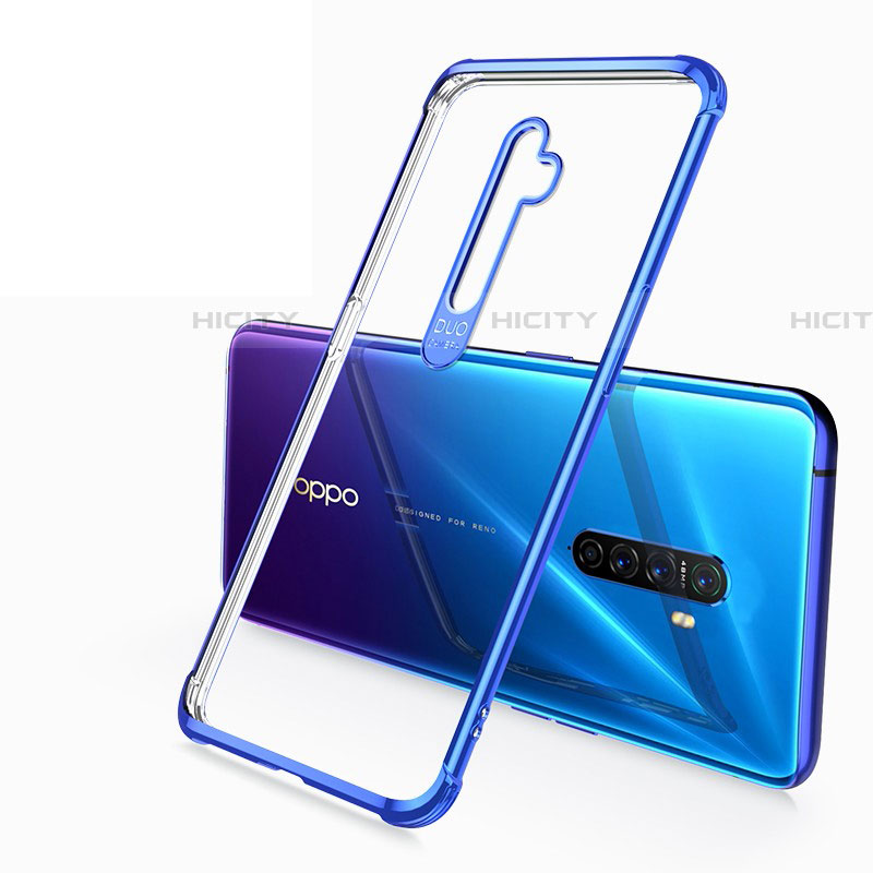 Coque Ultra Fine TPU Souple Housse Etui Transparente H04 pour Oppo Reno Ace Bleu Plus