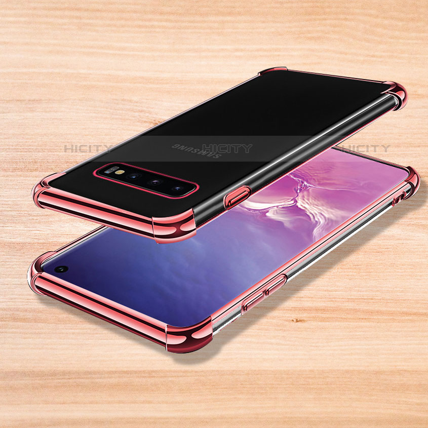 Coque Ultra Fine TPU Souple Housse Etui Transparente H04 pour Samsung Galaxy S10 5G Or Rose Plus