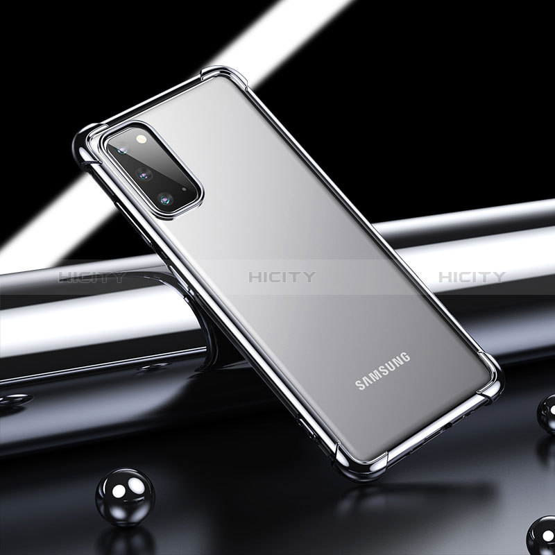 Coque Ultra Fine TPU Souple Housse Etui Transparente H04 pour Samsung Galaxy S20 Noir Plus