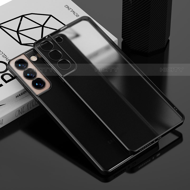 Coque Ultra Fine TPU Souple Housse Etui Transparente H04 pour Samsung Galaxy S21 FE 5G Noir Plus