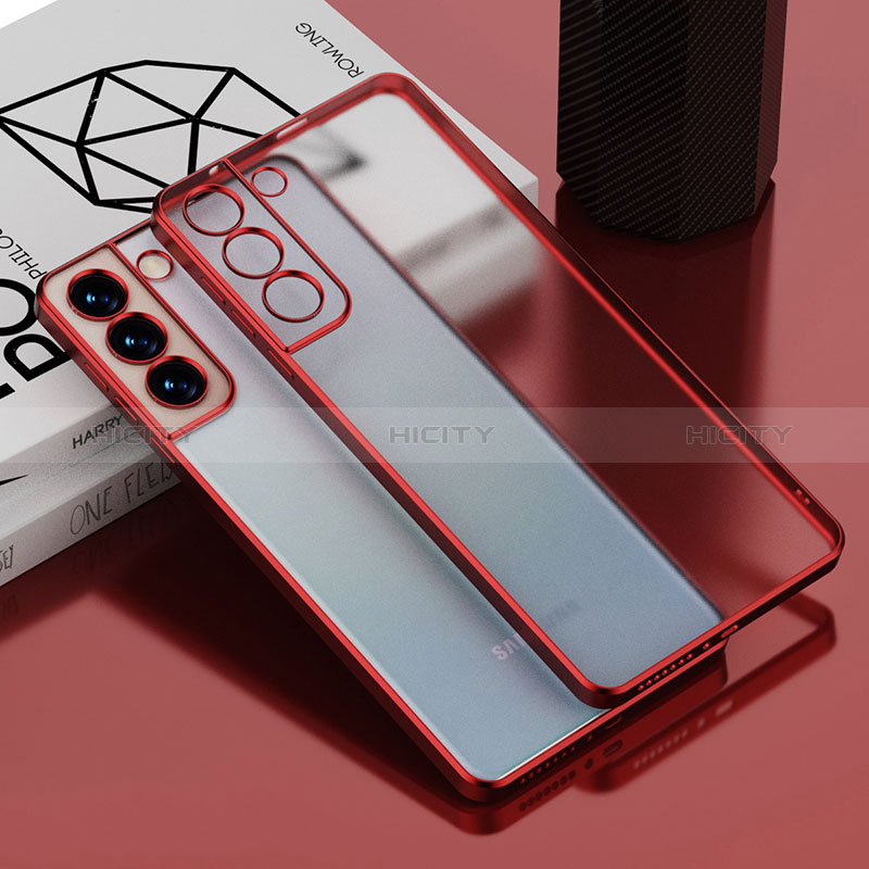 Coque Ultra Fine TPU Souple Housse Etui Transparente H04 pour Samsung Galaxy S24 5G Rouge Plus