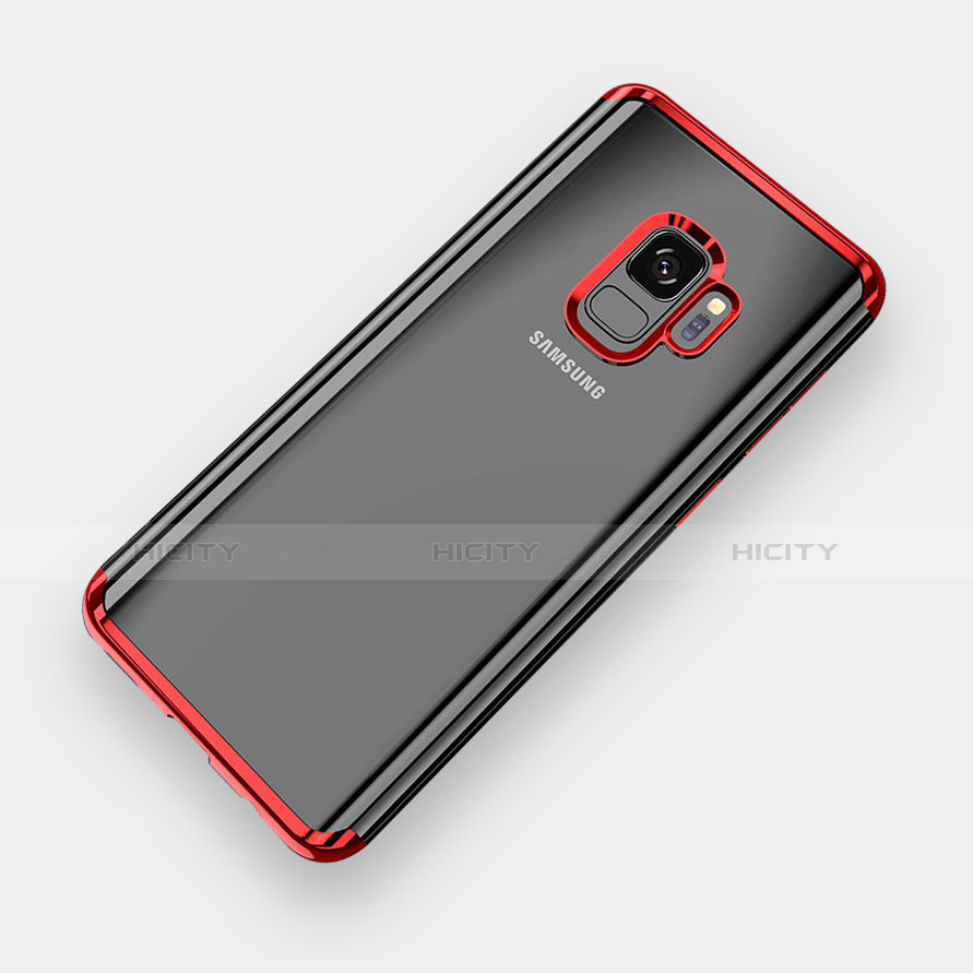 Coque Ultra Fine TPU Souple Housse Etui Transparente H04 pour Samsung Galaxy S9 Rouge Plus