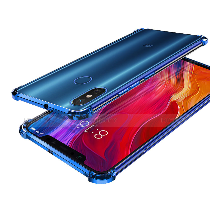 Coque Ultra Fine TPU Souple Housse Etui Transparente H04 pour Xiaomi Mi 8 Bleu Plus