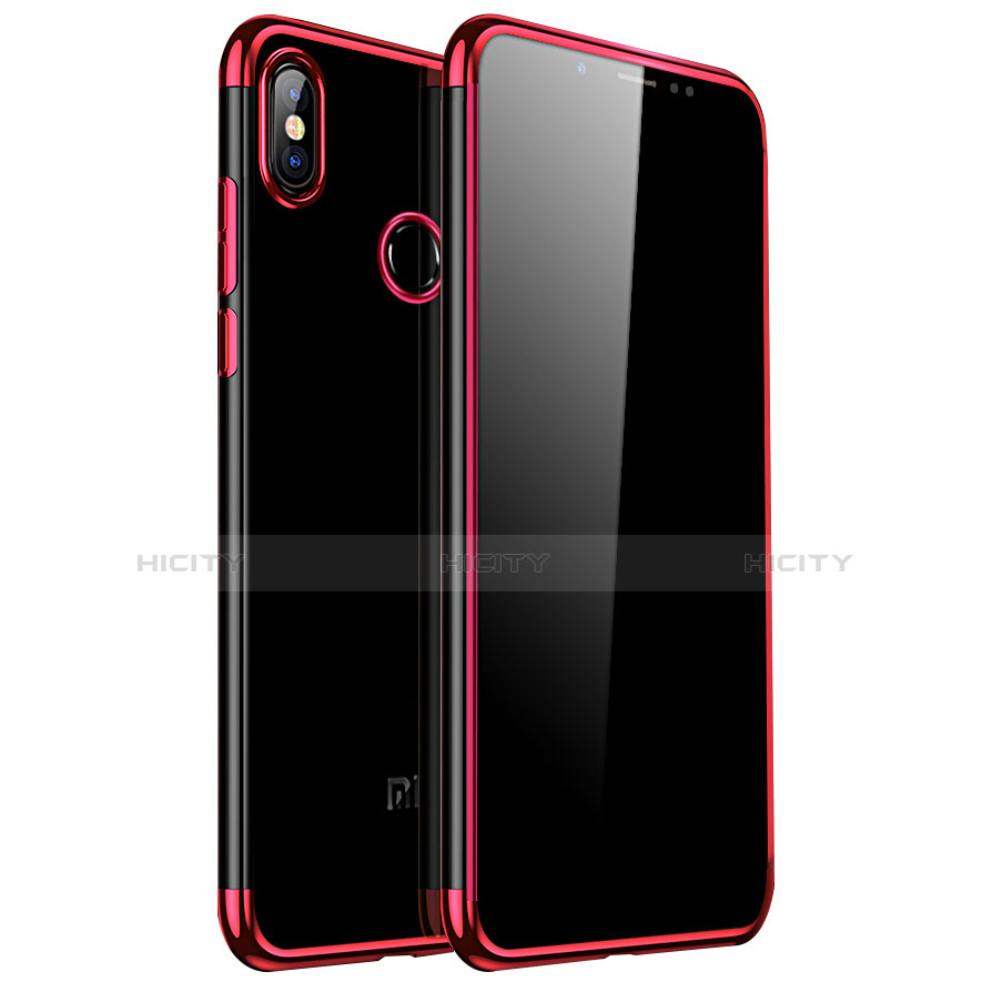 Coque Ultra Fine TPU Souple Housse Etui Transparente H04 pour Xiaomi Redmi Note 5 AI Dual Camera Rouge Plus