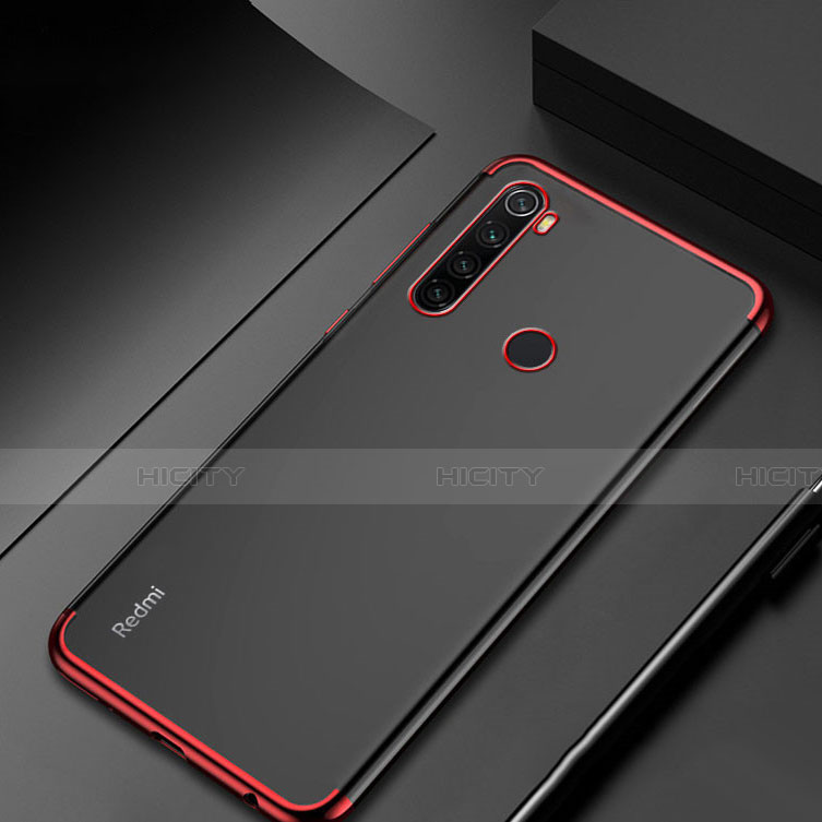 Coque Ultra Fine TPU Souple Housse Etui Transparente H04 pour Xiaomi Redmi Note 8 (2021) Rouge Plus