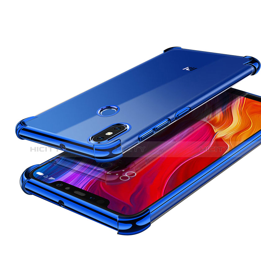 Coque Ultra Fine TPU Souple Housse Etui Transparente H05 pour Xiaomi Mi 8 Bleu Plus