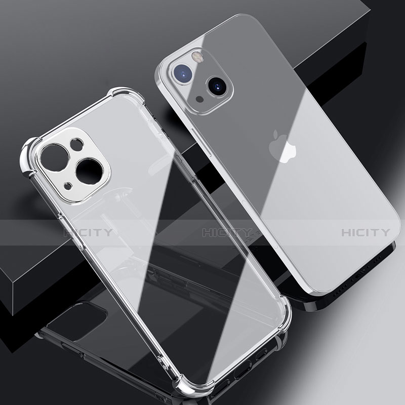 Coque Ultra Fine TPU Souple Housse Etui Transparente H06 pour Apple iPhone 13 Argent Plus