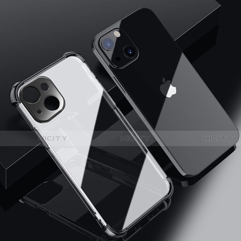 Coque Ultra Fine TPU Souple Housse Etui Transparente H06 pour Apple iPhone 13 Noir Plus