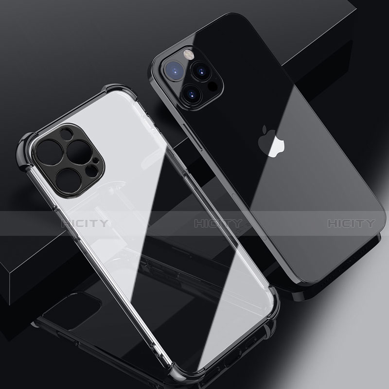 Coque Ultra Fine TPU Souple Housse Etui Transparente H06 pour Apple iPhone 13 Pro Noir Plus