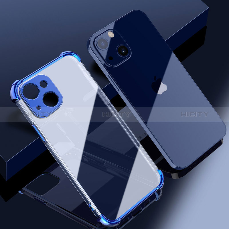 Coque Ultra Fine TPU Souple Housse Etui Transparente H06 pour Apple iPhone 15 Bleu Plus