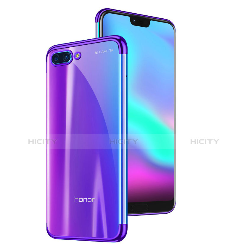 Coque Ultra Fine TPU Souple Housse Etui Transparente H06 pour Huawei Honor 10 Violet Plus