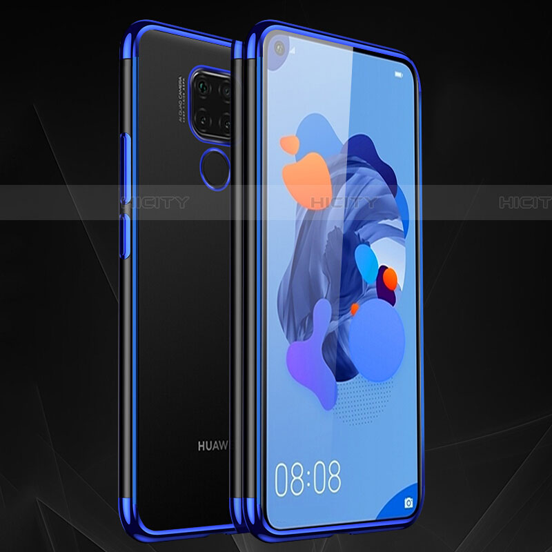 Coque Ultra Fine TPU Souple Housse Etui Transparente H06 pour Huawei Mate 30 Lite Bleu Plus