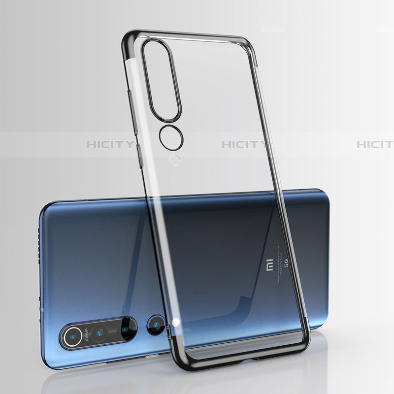 Coque Ultra Fine TPU Souple Housse Etui Transparente H07 pour Xiaomi Mi 10 Noir Plus