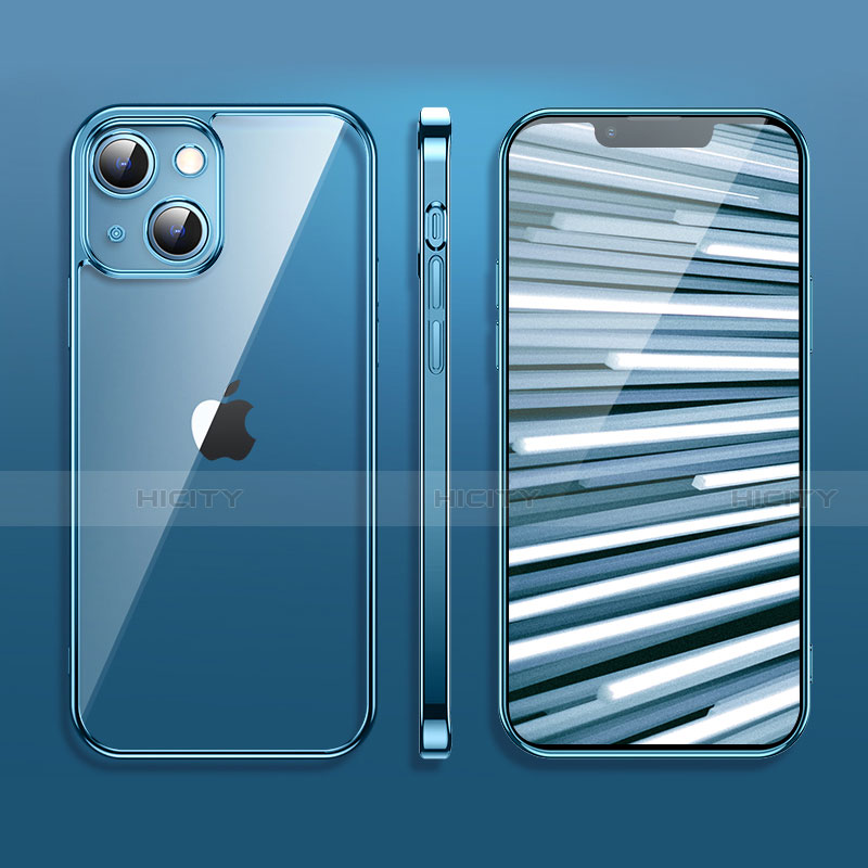 Coque Ultra Fine TPU Souple Housse Etui Transparente H09 pour Apple iPhone 14 Plus Bleu Plus