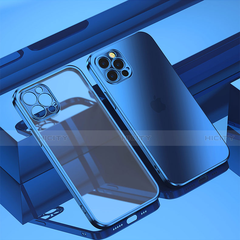 Coque Ultra Fine TPU Souple Housse Etui Transparente H11 pour Apple iPhone 14 Pro Max Bleu Plus