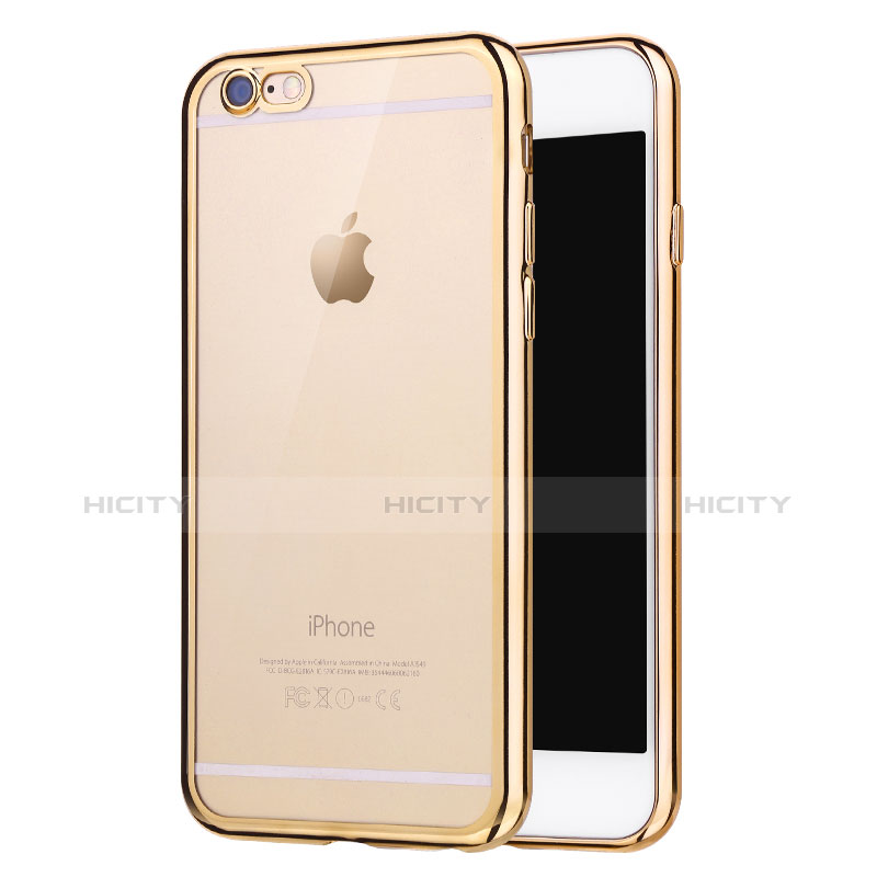 Coque Ultra Fine TPU Souple Housse Etui Transparente H16 pour Apple iPhone 6S Or Plus