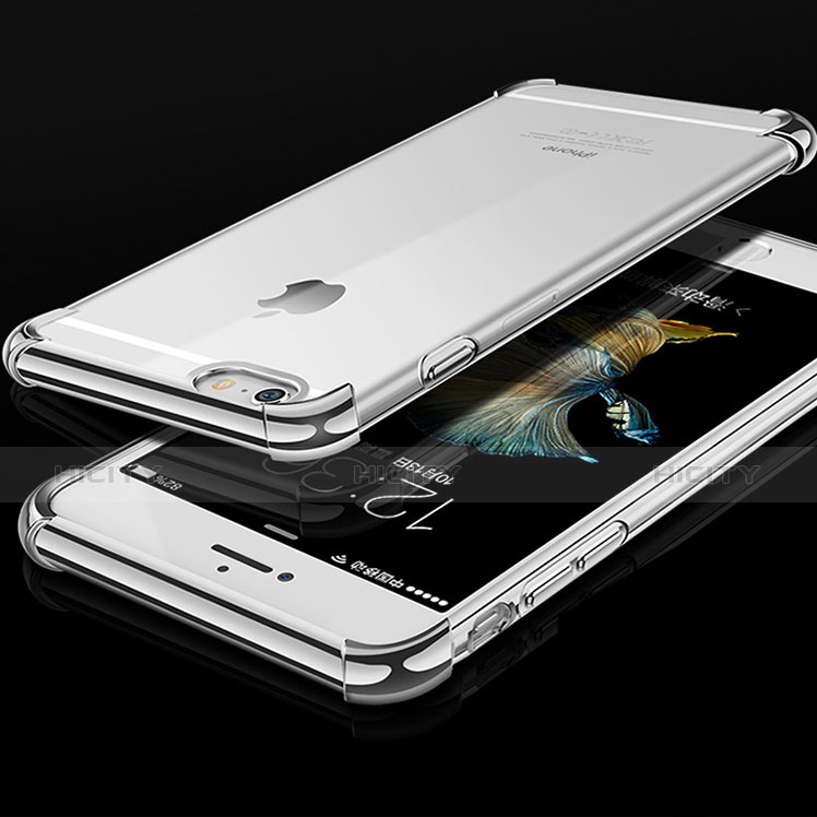 Coque Ultra Fine TPU Souple Housse Etui Transparente HC01 pour Apple iPhone 6 Argent Plus