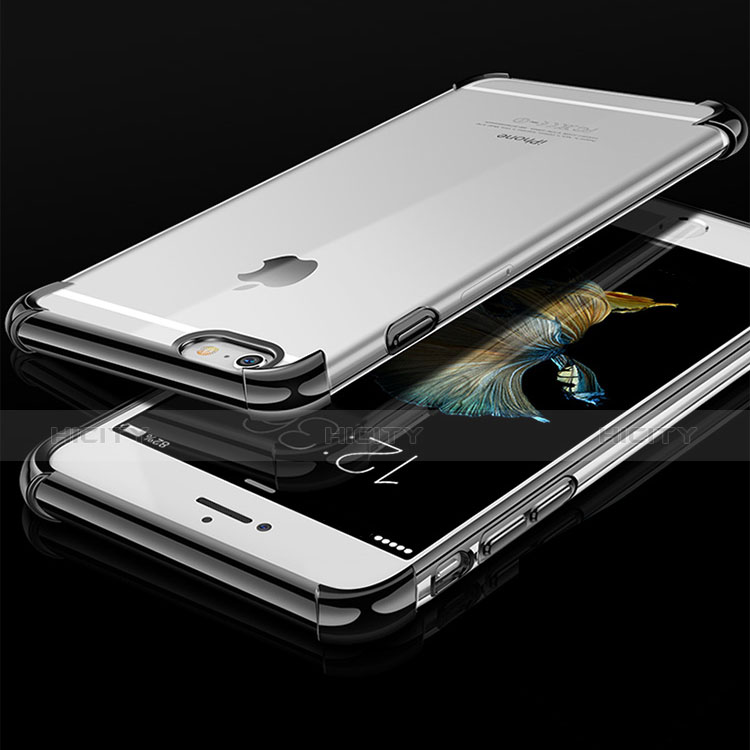 Coque Ultra Fine TPU Souple Housse Etui Transparente HC01 pour Apple iPhone 6 Noir Plus