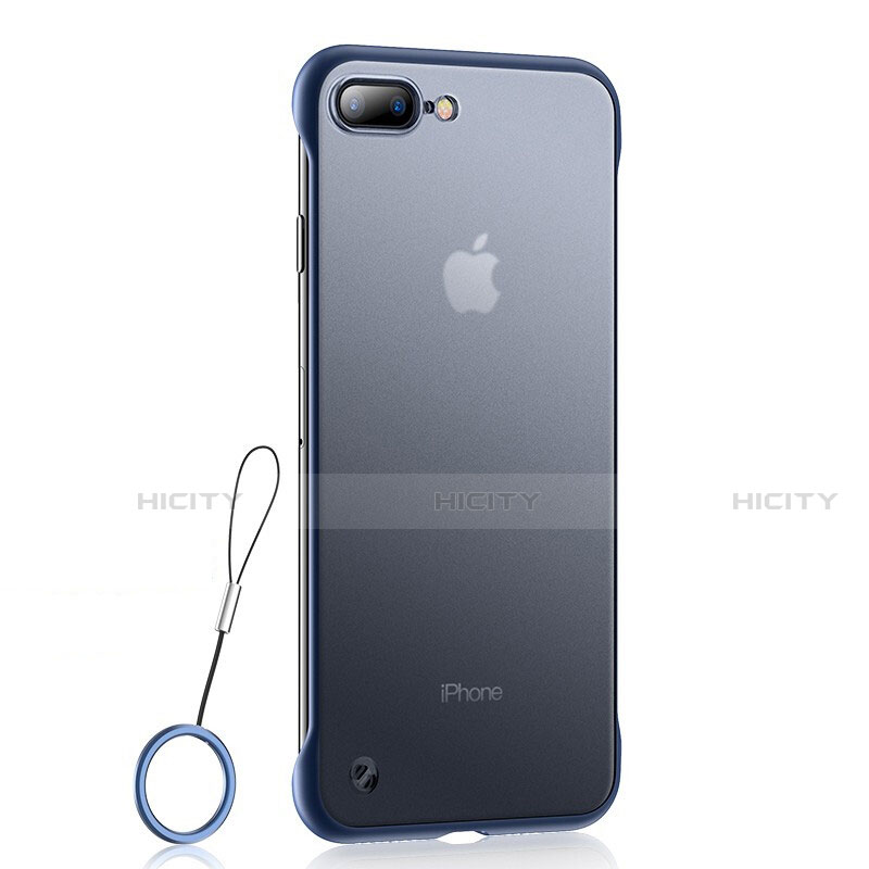 Coque Ultra Fine TPU Souple Housse Etui Transparente HT02 pour Apple iPhone 8 Plus Bleu Plus