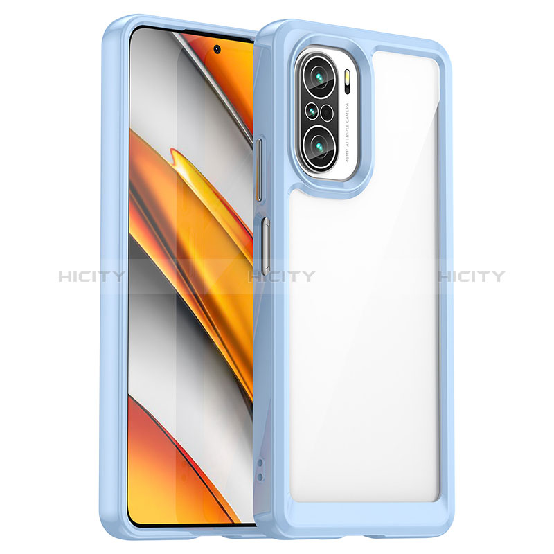 Coque Ultra Fine TPU Souple Housse Etui Transparente JS1 pour Xiaomi Mi 11i 5G Bleu Ciel Plus