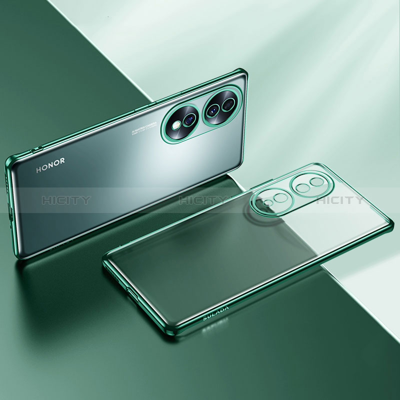 Coque Ultra Fine TPU Souple Housse Etui Transparente LD1 pour Huawei Honor 70 5G Vert Plus