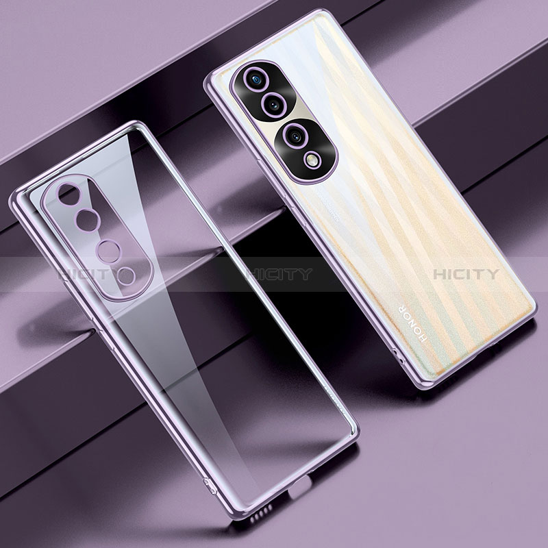 Coque Ultra Fine TPU Souple Housse Etui Transparente LD1 pour Huawei Honor 70 Pro 5G Violet Plus