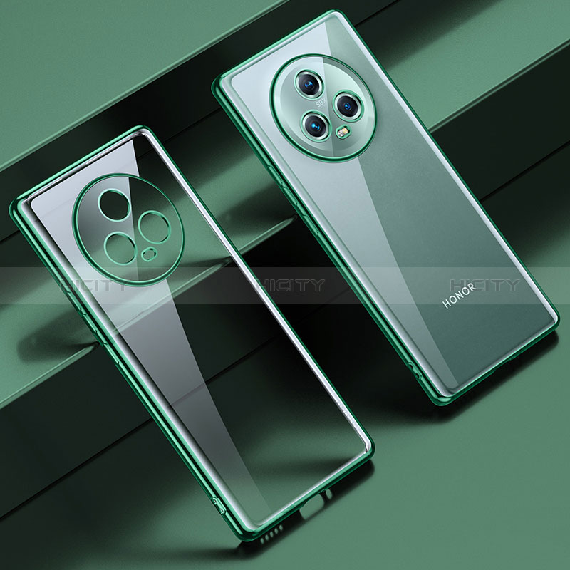 Coque Ultra Fine TPU Souple Housse Etui Transparente LD1 pour Huawei Honor Magic5 5G Vert Plus