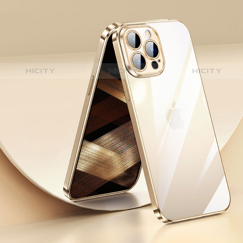 Coque Ultra Fine TPU Souple Housse Etui Transparente LD2 pour Apple iPhone 15 Pro Max Or Plus