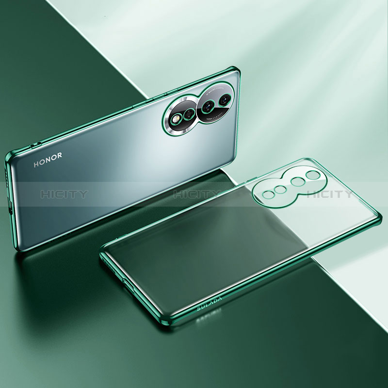 Coque Ultra Fine TPU Souple Housse Etui Transparente LD2 pour Huawei Honor 80 5G Vert Plus