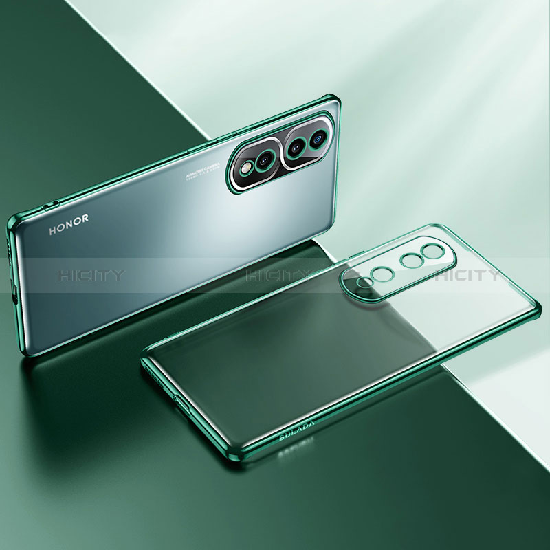 Coque Ultra Fine TPU Souple Housse Etui Transparente LD2 pour Huawei Honor 80 Pro 5G Vert Plus