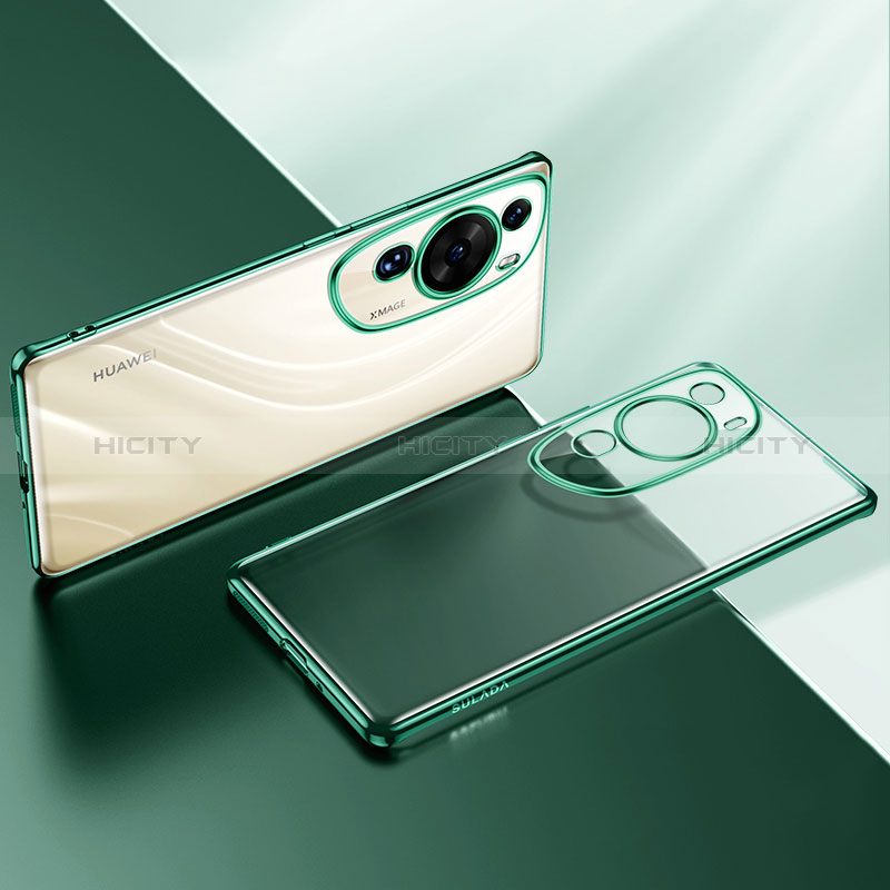 Coque Ultra Fine TPU Souple Housse Etui Transparente LD2 pour Huawei P60 Art Vert Plus