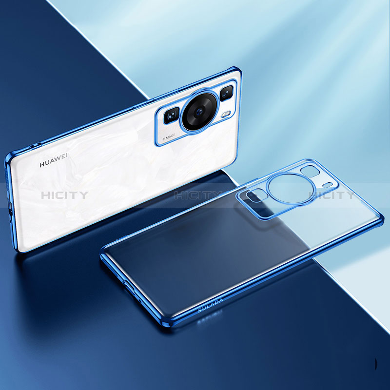 Coque Ultra Fine TPU Souple Housse Etui Transparente LD2 pour Huawei P60 Pro Bleu Plus