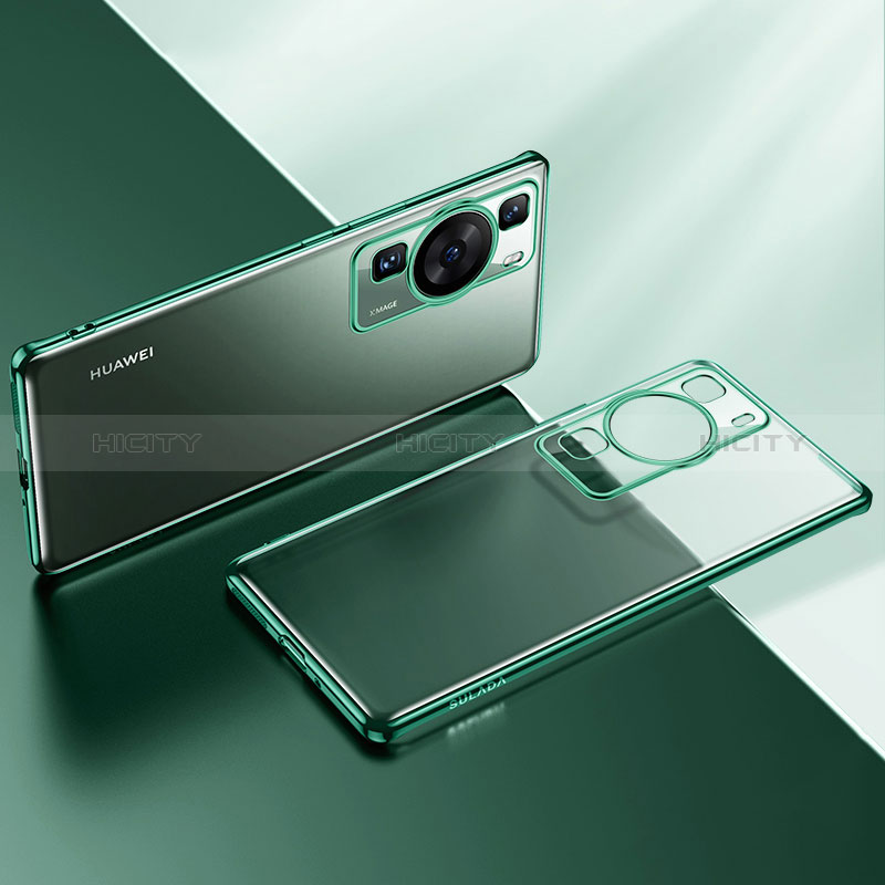 Coque Ultra Fine TPU Souple Housse Etui Transparente LD2 pour Huawei P60 Pro Vert Plus