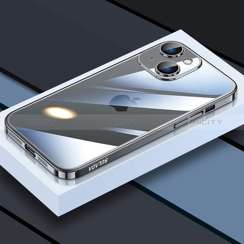 Coque Ultra Fine TPU Souple Housse Etui Transparente LD4 pour Apple iPhone 13 Noir Plus