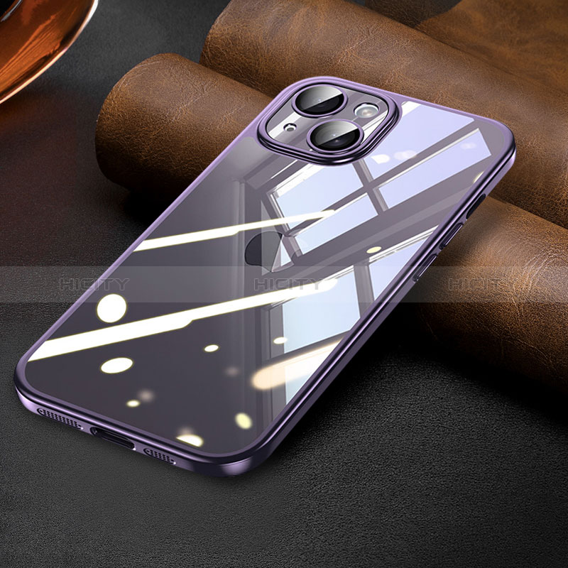 Coque Ultra Fine TPU Souple Housse Etui Transparente LD7 pour Apple iPhone 14 Plus Violet Plus