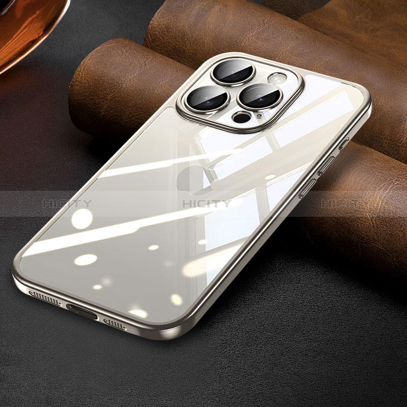 Coque Ultra Fine TPU Souple Housse Etui Transparente LD7 pour Apple iPhone 14 Pro Max Gris Plus
