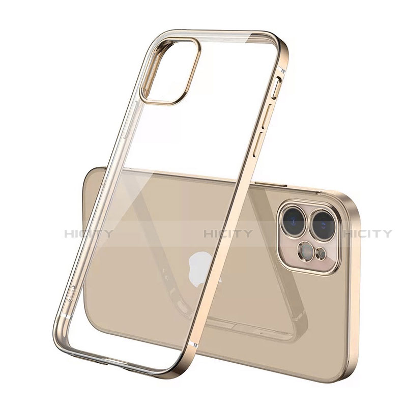 Coque Ultra Fine TPU Souple Housse Etui Transparente N01 pour Apple iPhone 12 Mini Or Plus