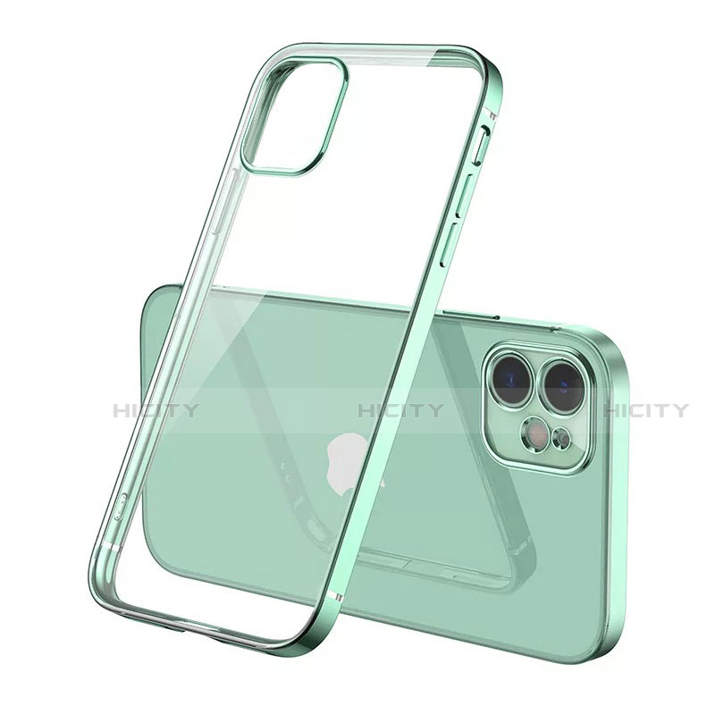 Coque Ultra Fine TPU Souple Housse Etui Transparente N01 pour Apple iPhone 12 Mini Pastel Vert Plus