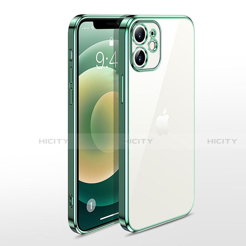 Coque Ultra Fine TPU Souple Housse Etui Transparente N04 pour Apple iPhone 12 Vert Plus